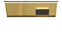 KHG LED-Deckenleuchte, schwarz/goldfarben rechteckig