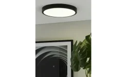 KHG LED-Deckenleuchte, schwarz mit Sterneneffekt | Schwarz, matt