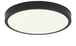 KHG LED-Deckenleuchte, schwarz mit Sterneneffekt | Schwarz, matt
