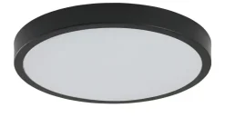 KHG LED-Deckenleuchte, schwarz mit Sterneneffekt | Schwarz, matt