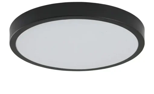 KHG LED-Deckenleuchte, schwarz mit Sterneneffekt | Schwarz, matt
