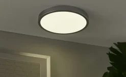 KHG LED-Deckenleuchte, silber mit Sterneneffekt | silberfarben, matt