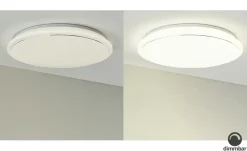 KHG LED-Deckenleuchte,weiß mit Sternenhimmeleffekt