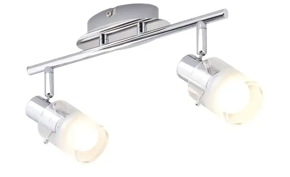 KHG LED-Deckenstrahler, 2-flammig Glas teilsatiniert