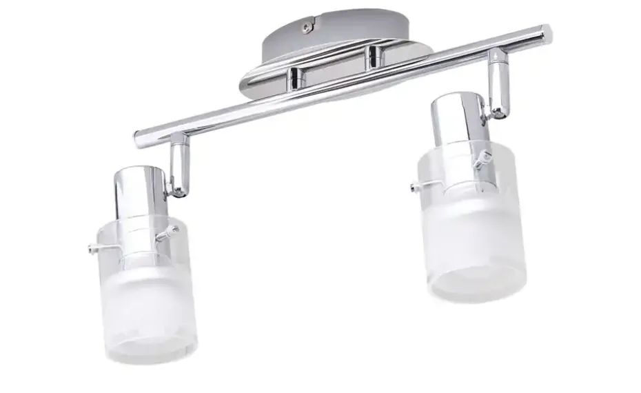KHG LED-Deckenstrahler, 2-flammig Glas teilsatiniert