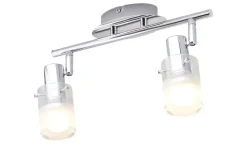 KHG LED-Deckenstrahler, 2-flammig Glas teilsatiniert