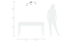 KHG LED-Deckenstrahler mit 3 schwenkbaren Spots