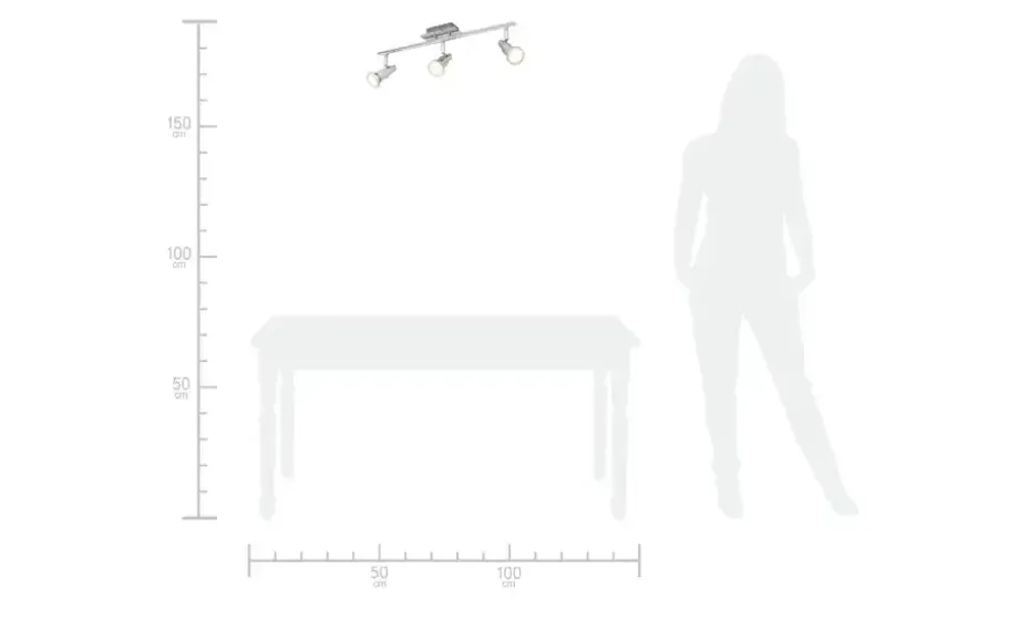 KHG LED-Deckenstrahler mit 3 schwenkbaren Spots