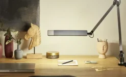 KHG LED-Klemmleuchte, 1-flammig, schwarz mit Touchpad | Schwarz, matt
