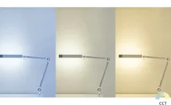 KHG LED-Klemmleuchte, 1-flammig, weiß mit Touchpad | Weiß, matt