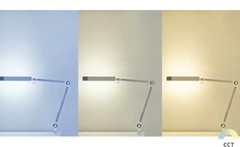 KHG LED-Klemmleuchte, 1-flammig, weiß mit Touchpad | Weiß, matt