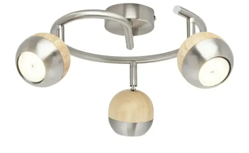 KHG LED-Spot, 3-flammig mit Holz | Möbel Höffner