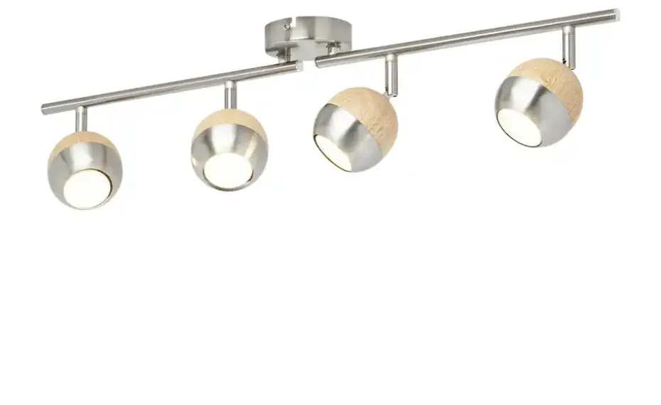 KHG LED-Spot, 4-flammig, mit Holz | Möbel Höffner