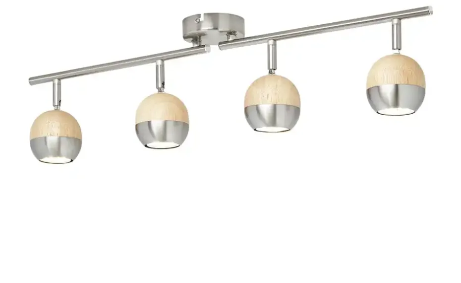 KHG LED-Spot, 4-flammig, mit Holz | Möbel Höffner