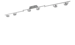 KHG LED-Spot, 6-flammig, Nickel matt | Möbel Höffner
