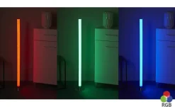 KHG LED-Stehleuchte, 1-flammig, chrom, mit Kristallapplikation | verchromt, lackiert