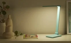 KHG LED-Tischleuchte, blau mit Qi-Charger | Blau, lackiert