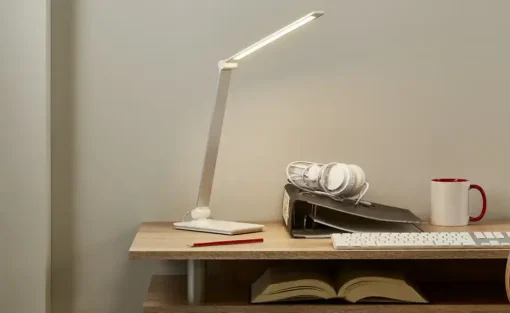 KHG LED-Tischleuchte, weiß mit Qi-Charger | Weiß, lackiert
