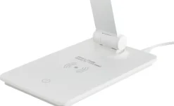 KHG LED-Tischleuchte, weiß mit Qi-Charger | Weiß, lackiert