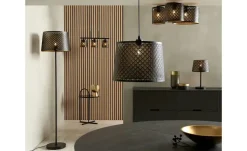 KHG Pendelleuchte, 1-flammig, schwarz/goldfarben | 1