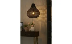 KHG Pendelleuchte, 1-flammig, Papierseil schwarz