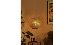 KHG Pendelleuchte, 1-flammig, Bambus geflochten ´klein` | 38 cm