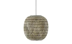 KHG Pendelleuchte, 1-flammig, Bambus geflochten ´klein` | 38 cm