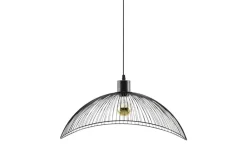 KHG Pendelleuchte, 1-flammig, Drahtschirm schwarz