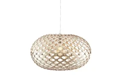 KHG Pendelleuchte, 1-flammig, nickel-matt/ holz