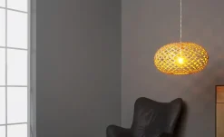 KHG Pendelleuchte, 1-flammig, nickel-matt/ holz