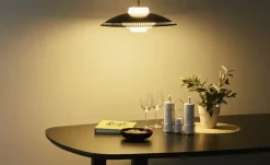 KHG Pendelleuchte, 1-flammig, messing-antik/ schwarz