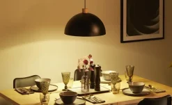 KHG Pendelleuchte, 1-flammig, schwarz/ Holz | Schwarz