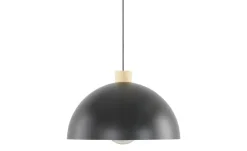 KHG Pendelleuchte, 1-flammig, schwarz/ Holz | Schwarz