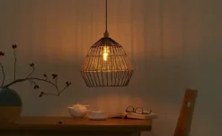 KHG Pendelleuchte, 1-flammig, Bambus/ Metall | Höffner