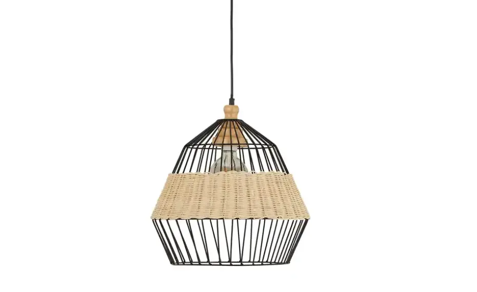 KHG Pendelleuchte, 1-flammig, Bambus/ Metall | Höffner