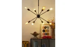 KHG Pendelleuchte, 8-flammig, schwarz `Retro` | Höffner