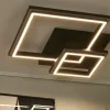 KHG Smart-Home Deckenleuchte, schwarz `Vierecke`