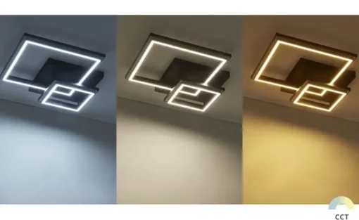 KHG Smart-Home Deckenleuchte, schwarz `Vierecke`