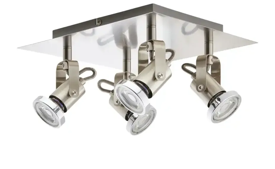 KHG Spot, 4-flammig, Nickel matt | Möbel Höffner