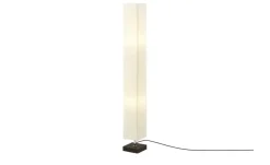 KHG Stehlampe mit weißem Papierschirm, Holzfuß