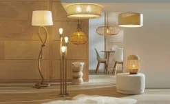 KHG Stehleuchte, 3-flammig, Seiloptik | Möbel Höffner