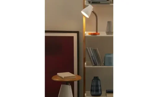 KHG Tischleuchte, 1-flammig, orange/weiß | Orange, lackiert