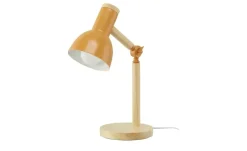 KHG Tischleuchte, 1-flammig, Bambus/ Gelb | lackiert, Gelb, Bambus
