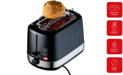 KHG Toaster TO-857 SE2 | Schwarz, silberfarben