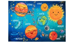Kinderteppich Solarsystem | 80x120 cm | Möbel Höffner