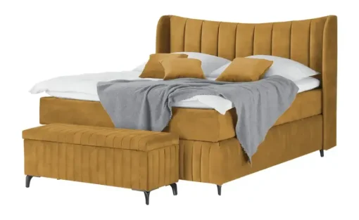 Kings and Queens Boxspringbett Uldur | Goldfarben, 160 cm