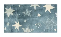 KJUT Webteppich Star | Blau, Weiß, 80x150 cm | Höffner