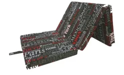 Klappmatratze Cedric | Schwarz, Liegefläche (BxL) 60x190 cm