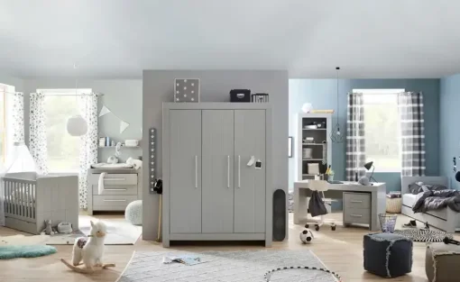 Kleiderschrank Smilla | 2 Stück, Grau | Möbel Höffner