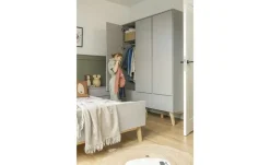 Kleiderschrank Swing | Grau, 3 Stück | Möbel Höffner